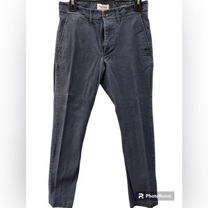 Men’s Blue Grey Chino Pants Slim Fit 28x30